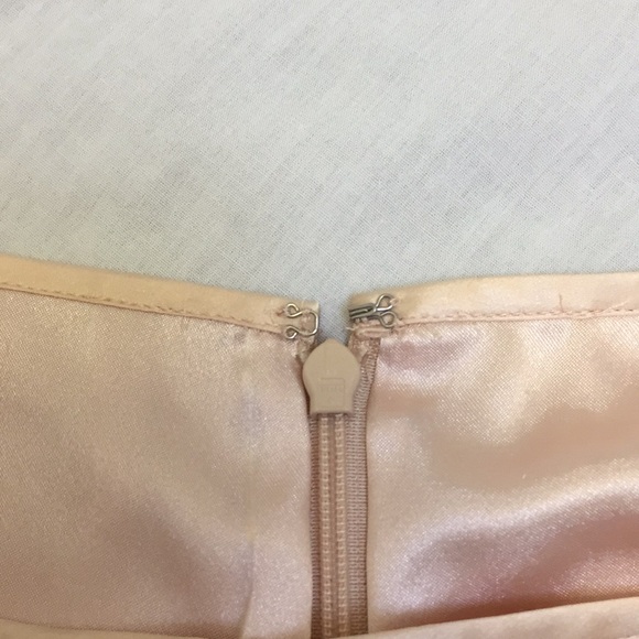 Ann Taylor Silk Pink Rose Apricot lined Skirt - Picture 6 of 6